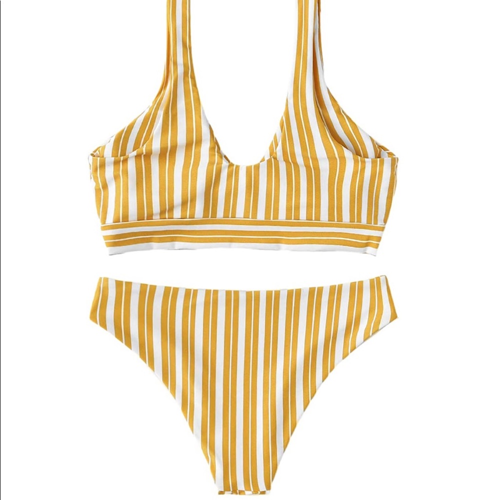 NEW Striped Bikini Set - Picture 2 of 4